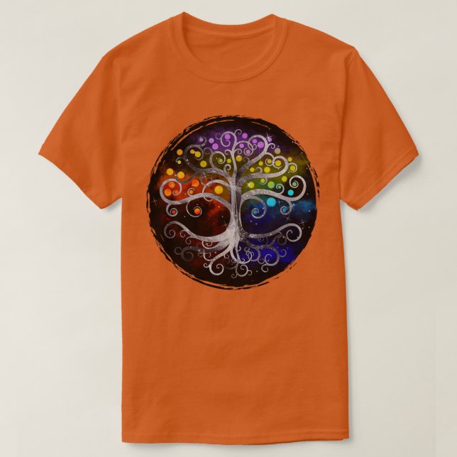 Lebensbaum Silberwirl T-Shirt (Design vorne)