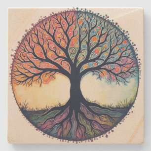 Lebensbaum Steinuntersetzer