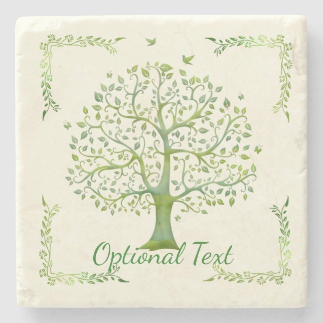 Lebensbaum Steinuntersetzer (Vorderseite)