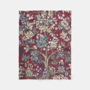 Lebensbaum William Morris Red Fleecedecke