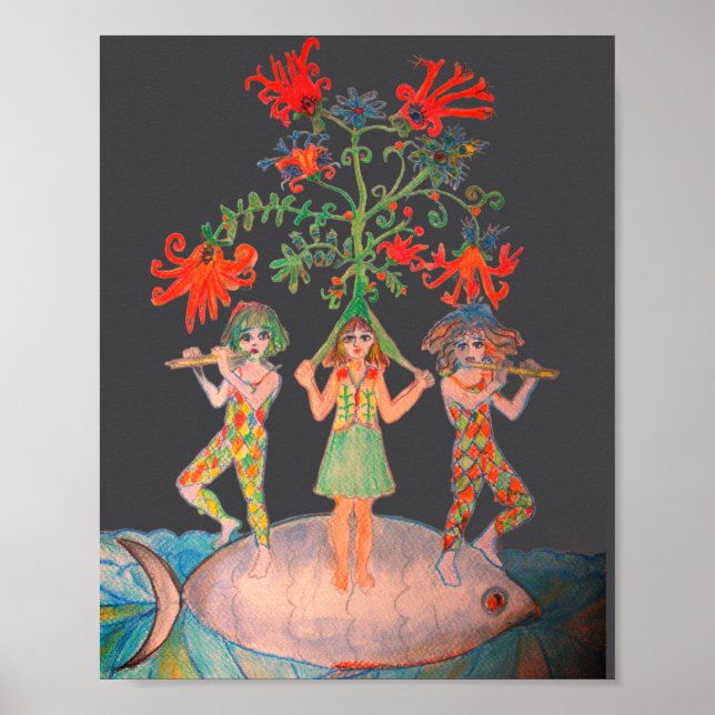 Lebensbaummotiv Poster (Vorne)