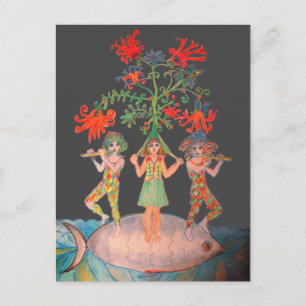Lebensbaummotiv Postkarte