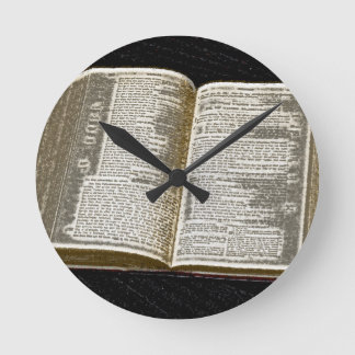 Lebensbuch Runde Wanduhr
