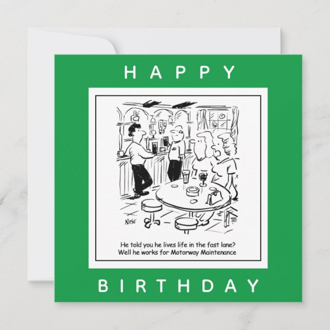 Lebensdauer der Autobahn im Schnellstraßen-Cartoon Karte (Vorderseite)