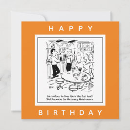 Lebensdauer der Autobahn im Schnellstraßen-Cartoon Karte