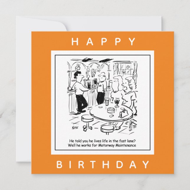 Lebensdauer der Autobahn im Schnellstraßen-Cartoon Karte (Vorderseite)