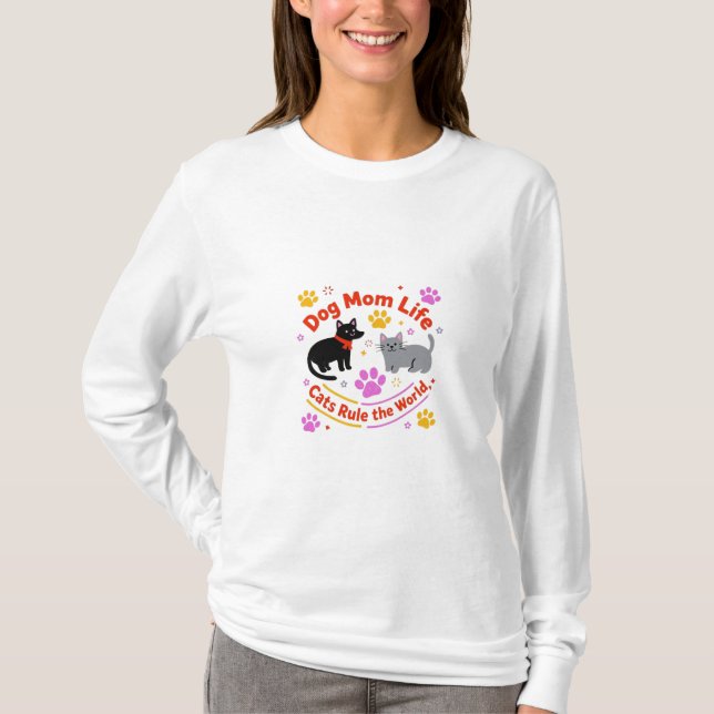Lebensdauer der Katze-Mama: Pawection Edition T-Shirt (Vorderseite)