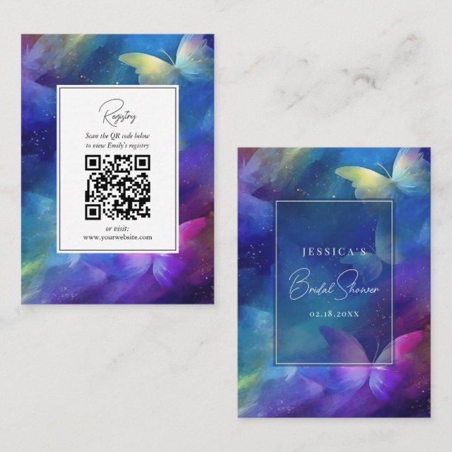 Lebensdauer der Registrierung von Schmetterlingen  Begleitkarte (Vorne/Hinten)