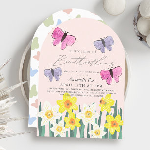 Lebensdauer der Schmetterlinge Daffodils Brautpart Einladung