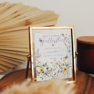 Lebensdauer des Lila bloralen Brautparty von Butte Poster