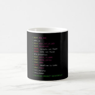 Lebensdauer eines Programmierers  Codierung Geek G Kaffeetasse