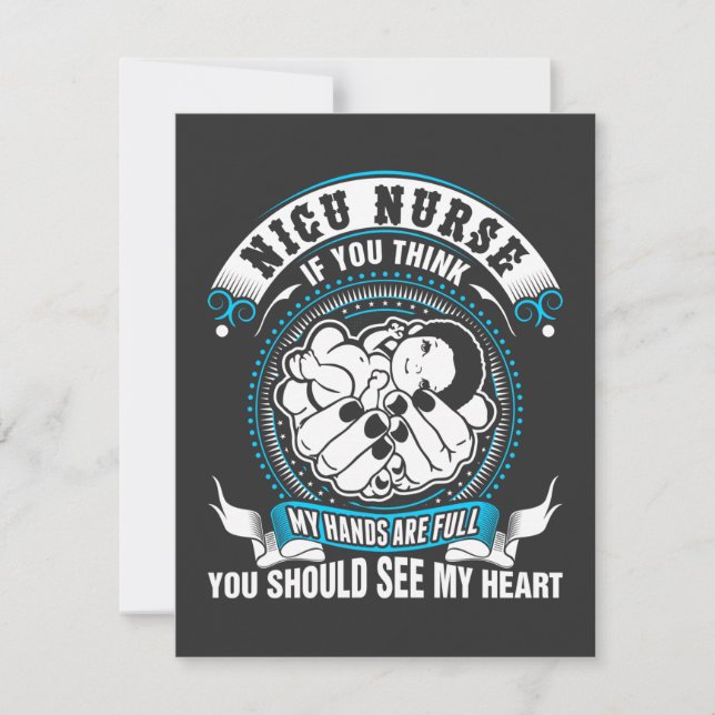 Lebensdauer| Nicu Krankenschwester meine Hand ist  Dankeskarte (Vorderseite)