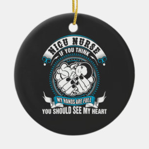 Lebensdauer  Nicu Krankenschwester meine Hand ist  Keramik Ornament