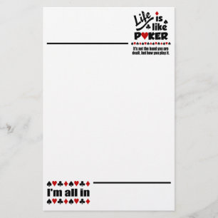 Lebensdauer wie stationärer Poker Briefpapier