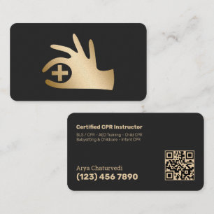 Lebensdauernder CPR-Instructor QR Visitenkarte