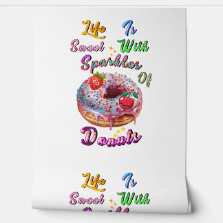 Lebensdeko ist süß mit Glitzer von Donuts Tapete