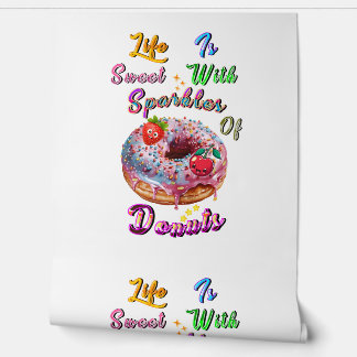 Lebensdeko ist süß mit Glitzer von Donuts Tapete