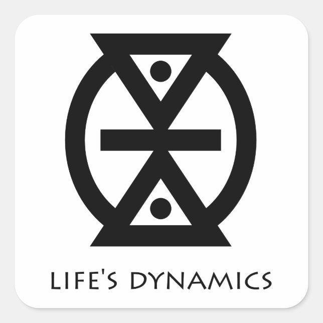 Lebensdynamik (Mmere Dane) Adinkra Symbol Sticker (Vorderseite)