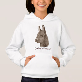 lebensecht zeichnend Kunst mit niedlichem Eselslog Hoodie