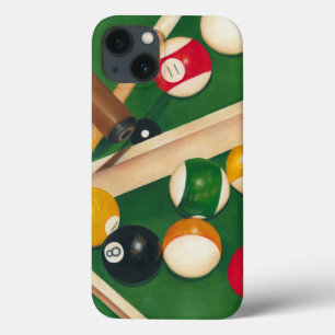Lebensechte Billard-Tabelle mit Bällen und Kreide Case-Mate iPhone Hülle