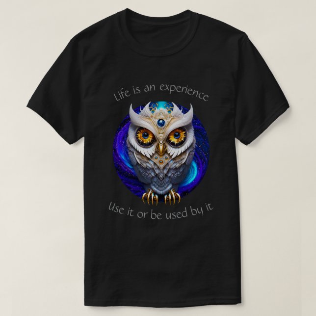 Lebenserfahrung Owl 01 T-Shirt (Design vorne)