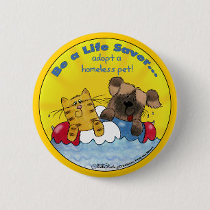 Lebensersparnis - Adoptiert Obdachlose Button