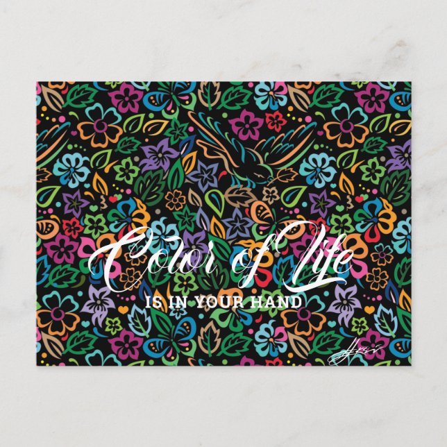 Lebensfarbe Postkarte (Vorderseite)