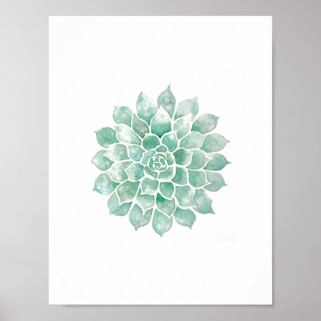 Lebensfarben: Blaugrün Poster (Vorne)