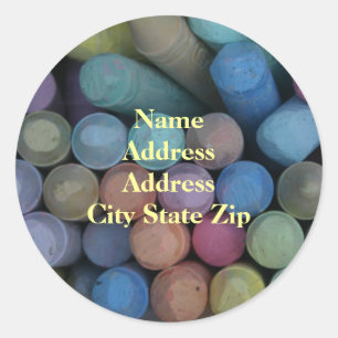 Lebensfarbiges Adressetikett behalten Runder Aufkleber