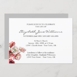 Lebensfeier | Beerdigung | Mohn Einladung