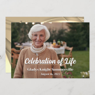 Lebensfeier | Landscape Golden Glow QRCode Einladung