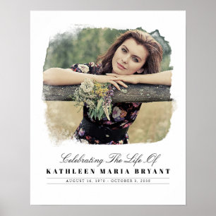 Lebensfeier mit Foto-Trauerzeremonie Poster