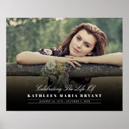 Lebensfeier mit horizontaler Beerdigung des Fotos Poster