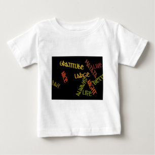 Lebensfreude in großen Lettern Kunstposter Baby T-shirt