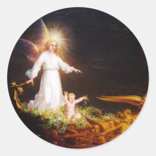 Lebensfreude Runder Aufkleber