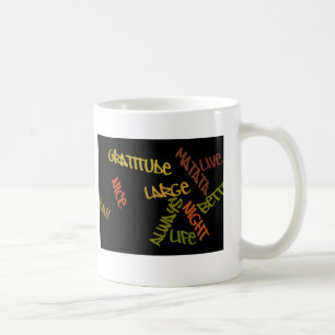 Lebensfreude Wort Kunst Druck Kaffeetasse