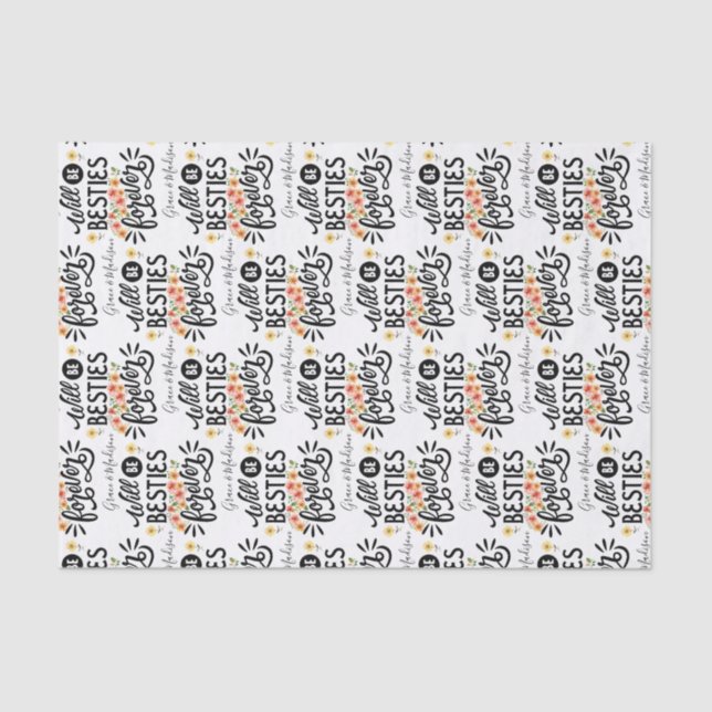 Lebensfreunde für ein ewiges Geschenk Seidenpapier (Vorderseite)