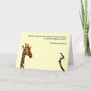 Lebensgedanken aus der Narkotik Anonyme Karte