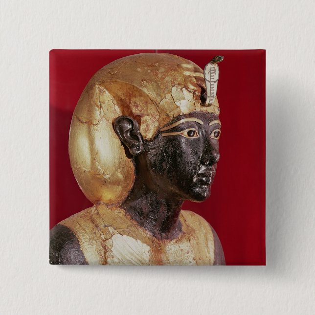 Lebensgroße Statue von Tutankhamun Button (Vorderseite)