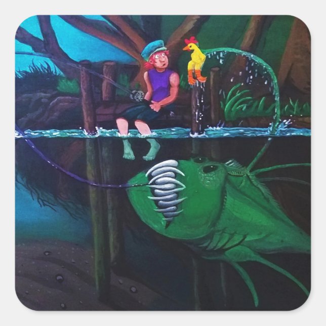 Lebenskreis Quadratischer Aufkleber (Vorderseite)