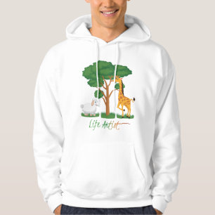 Lebenskünstler: Lustiges Schaf Meme, mit Giraffe,  Hoodie