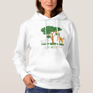 Lebenskünstler: Lustiges Schaf Meme, mit Giraffe,  Hoodie