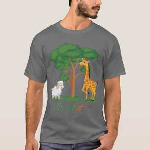 Lebenskünstler: Lustiges Schaf Meme, mit Giraffe, T-Shirt