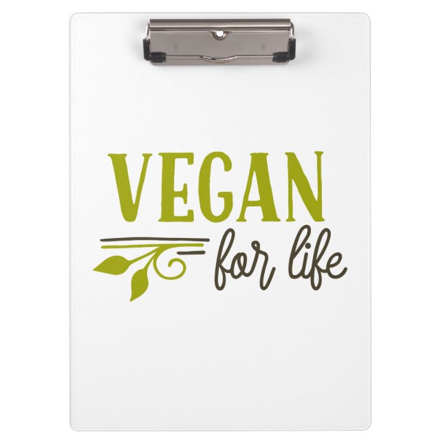lebenslang vegan klemmbrett (Vorderseite)