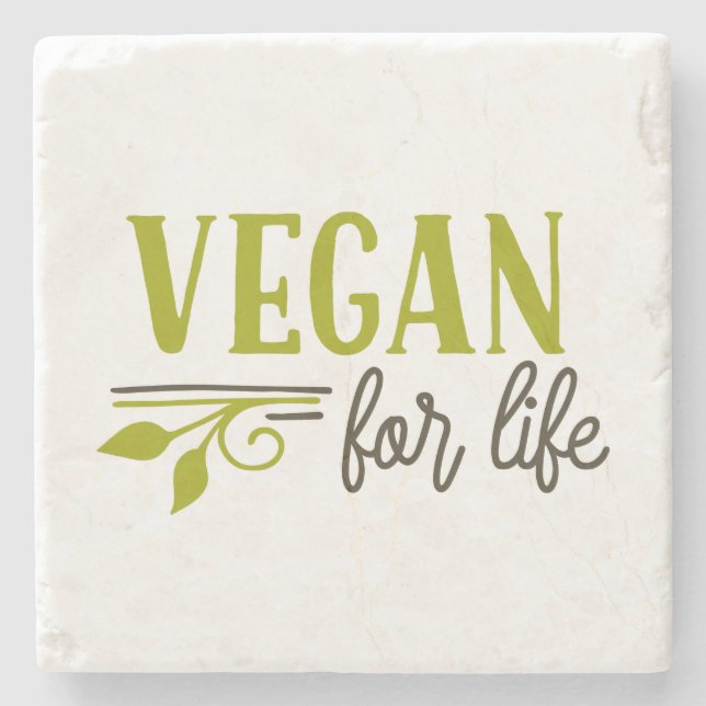 lebenslang vegan steinuntersetzer (Vorderseite)