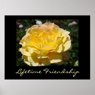 Lebenslange Freundschaft Gelbe Rose Kunst Drucke R