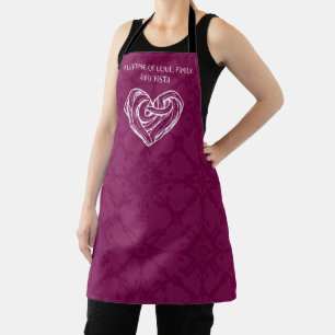 Lebenslange Liebe Familie und Pasta Italienische W Schürze