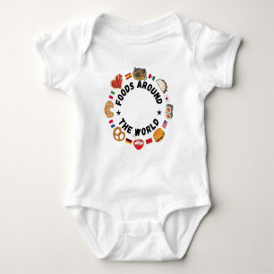 Lebensmittel auf der ganzen Welt Baby Strampler