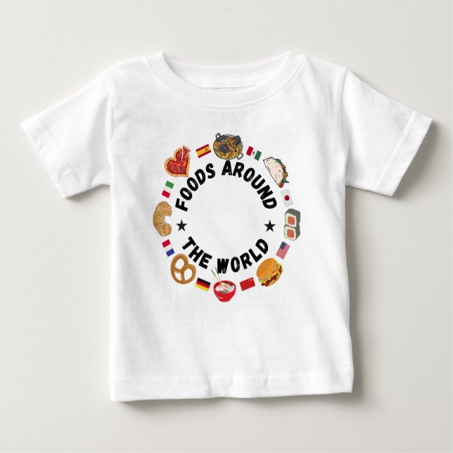 Lebensmittel auf der ganzen Welt Baby T-shirt (Vorderseite)