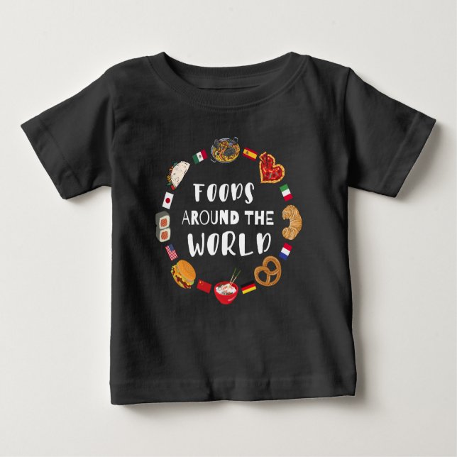 Lebensmittel auf der ganzen Welt Baby T-shirt (Vorderseite)